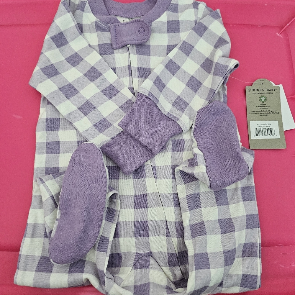 NWT Honest Purple Checkered Pajamas